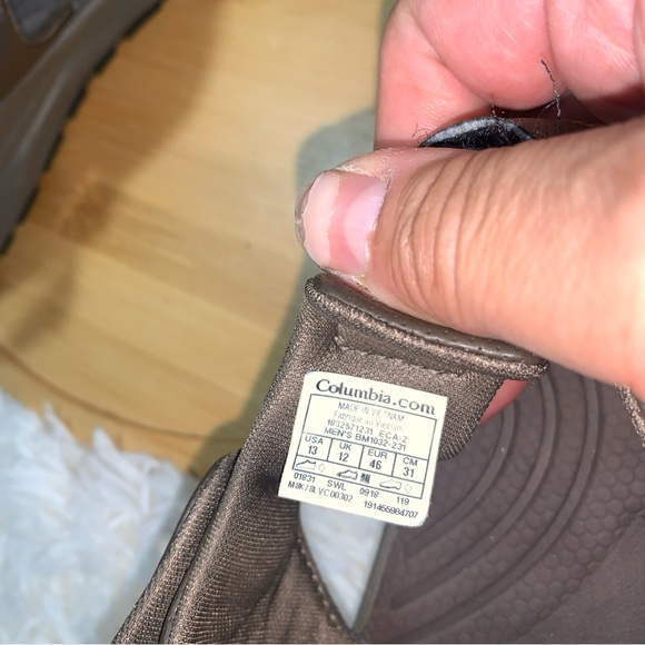 COLUMBIA Mens Sandals Hook and Loop BROWN Outdoor Omni Grip Size 12 Walking - Picture 6 of 8